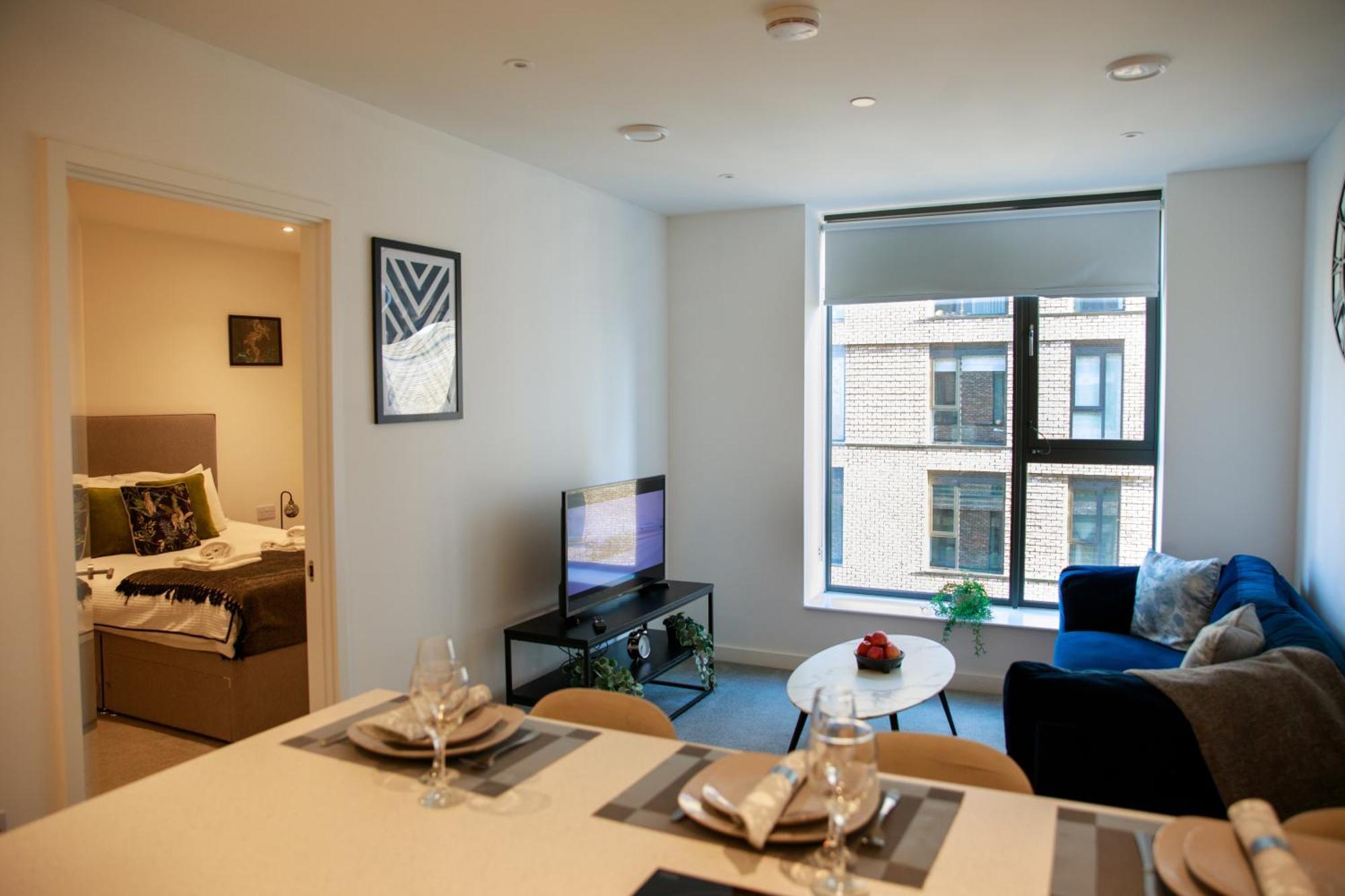 Trafford Suite Modern 1 Bed With Cinema Room Mánchester Exterior foto
